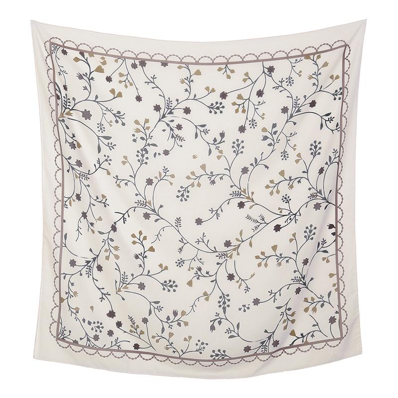 Malaysia Floral Printed 110 Square Scarf Muslim Hijab Women Elegant Shawls Ladies Casual Headscarf Turban Kerchief  Wholesale