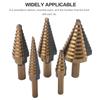 5pcs Step Drill Bit Set HSS Cobalt Metal Hole Cutter Titanium Conical Carbide Punch Tool 50 Size Perforated Drill Bits