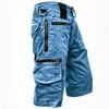 Pantaloncini Cargo Lavati Vintage da Uomo Multitasche Casual Tattici da Lavoro per Esterno