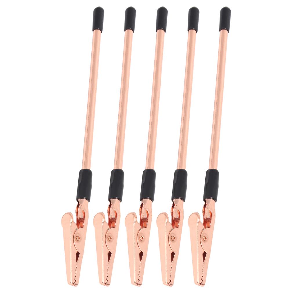 5 Stück Cayman-Klammer 155mm Roségold Langschwanz-Cayman Eisenklemmen für DIY Karte Foto Memo