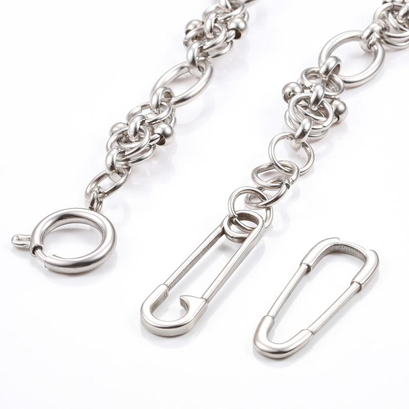 5Pcs Stainless Steel Paper Clip Shaped Pendant For Jewelry Making Supplies Diy Necklace Bracelet Connect Accessories