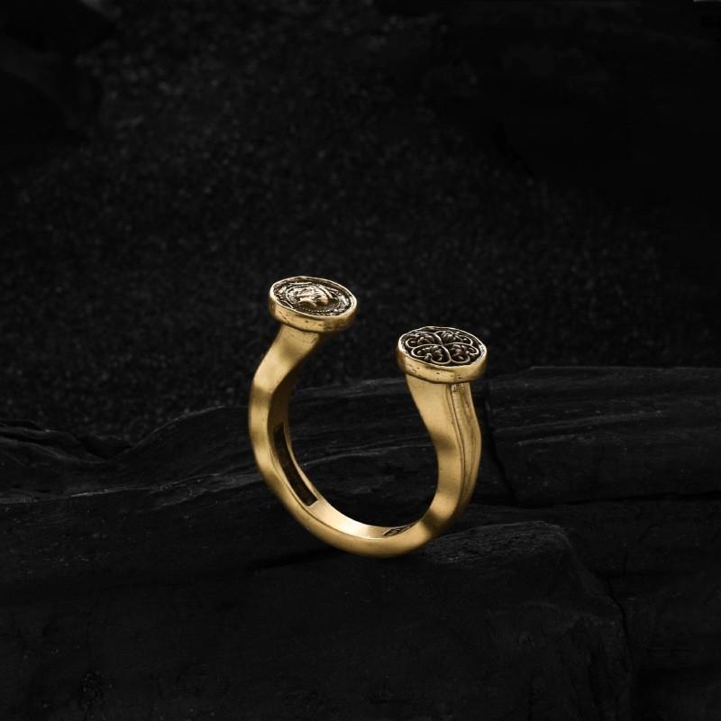 Love Retro Chic Heart Ring Copper Adjustable Pearl Ring For Women Highend Accessory Fashion