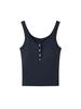 Xu Man Spring Retro Button-Up Cropped Vest - Slimming Fashion Top for Women