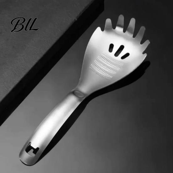 Non Slip Handle Cooking Spoon Stainless Steel Grinding Spoon, Multifunctional Kitchen Gadget, Garlic Ginger Heavy Duty Metal Utensil Mashing/Egg