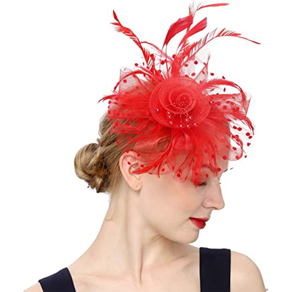 Bridal Headpiece Bridesmaids Wedding Feather Headband Bridal Hair Clip Hair Accessories
