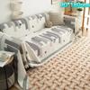 Polyester Cotton Sofa Cover Geometric Striped Star Pattern For Living Room Decor Pet Furniture Protection