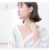 S925 Sterling Silver Antler & Strawberry Crystal Necklace for Women - Fresh, Cute, Simple Clavicle Chain