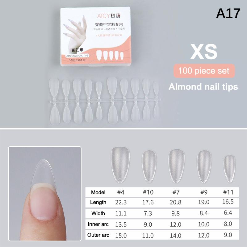 100Pcs/Box Matte Fake Nails No Polishing Press On False Nails Medium Short Design High Matt Soft Gel Nail Tips For Extension