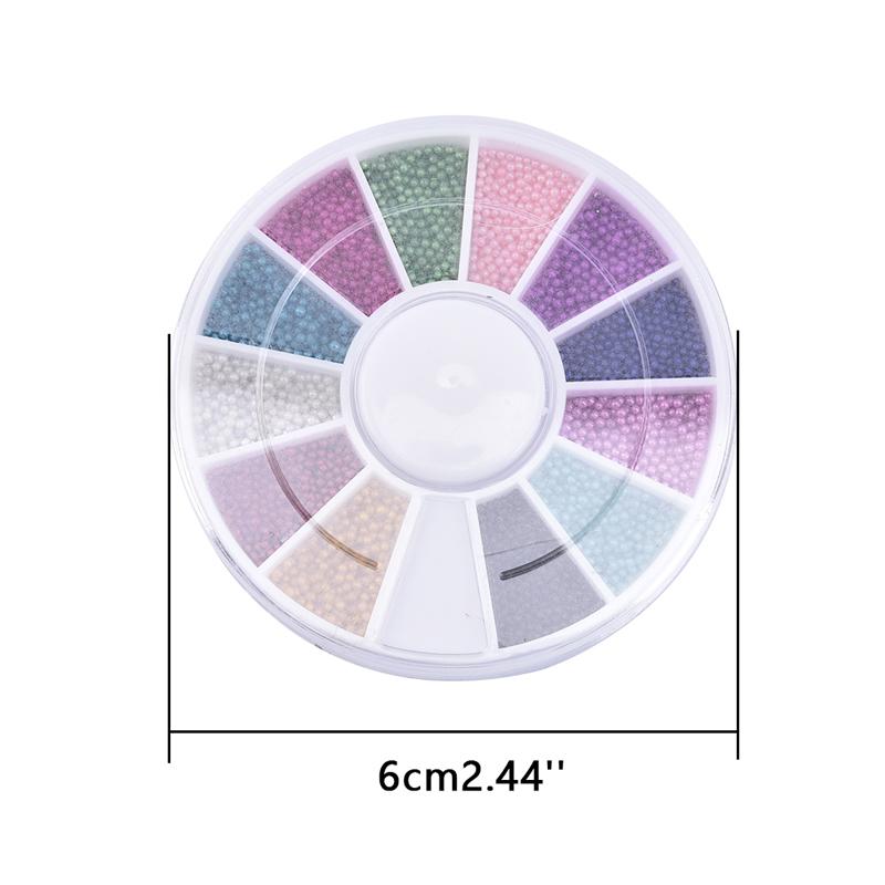 3D Mikroperlen Nailart Kaviarspitzen Dekoration Maniküre DIY Rad