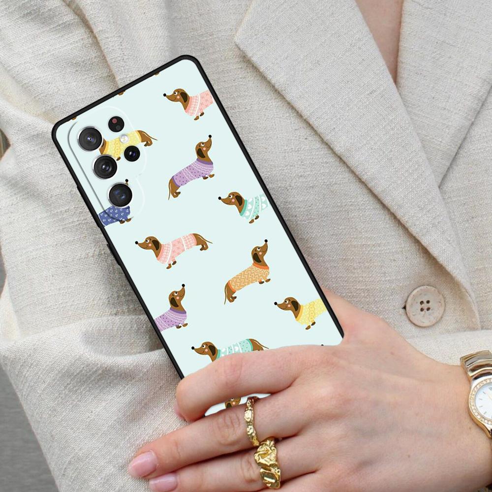 Dachshund Sausage Dog Cell Phone Case for Samsung Galaxy S26 Ultra S25 S24 S23 S22 S21 S20 Note10 Cover