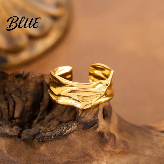 Elegant Open Band Ring Adjustable Lightweight Comfortable to Wear Anti-Oxidation