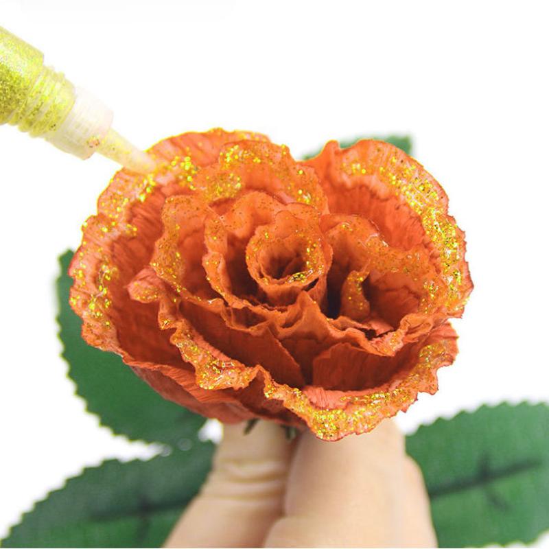 10pcs 10ml Handmade Decorative Graffiti Gold Powder Pigment Children's Painting DIY Colorful Gold Scallion Gel Pen