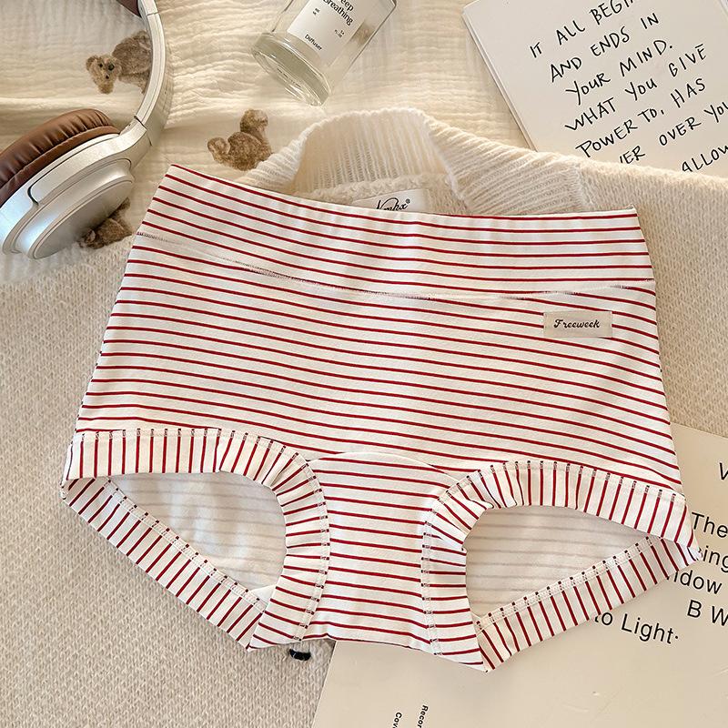 Mädchen Frühling und Herbst Vintage Baumwolle 10 Antibakteriell Verlängerter Schritt Spurlos Vollhüftiger Slip