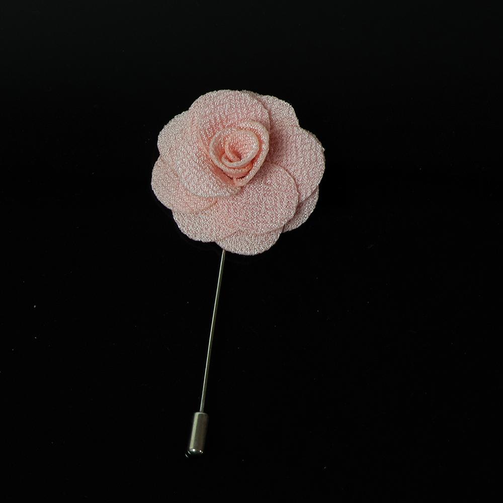 Colorful 4cm Rose Flower Brooches Red Pink Fabric Women Men Coat Pins Groom Wedding Party Breastpin Simple Suit Accessory Gift
