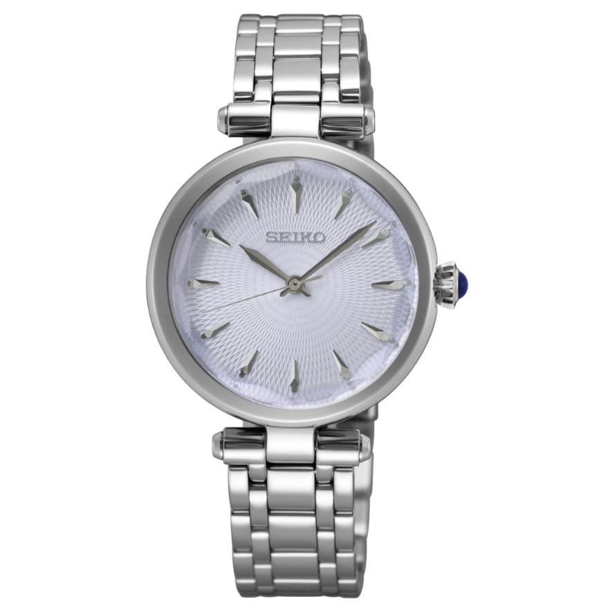 

Женские кварцевые часы SEIKO Classic из нержавеющей стали с сапфировым стеклом SRZ553P1 синий