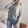 Women's Elegant 2025 Autumn/Winter Lapel Knitwear Solid Color Button Pullover Sweater
