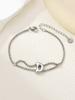 New stainless steel wholesale 26 English letters double-layer ring gold-plated bracelet