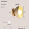 Japanese Wabi-Sabi Style Wall Lamp, Yellow Travertine Round, for Bedrooms, Restaurants, and Hallways