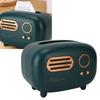 Tissue Box Holder Cute Radio   Wide Opening Anti Slip Feet Plastic Tissue Paper Box for   Bedroom Living Room