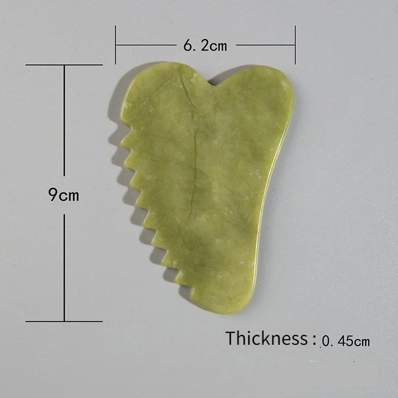 Natural Stone Jade Gouache Scraper Rose Quartz Facial Gua Sha Tools Neck Massager for Face Lifting Wrinkle Remover Beauty Health