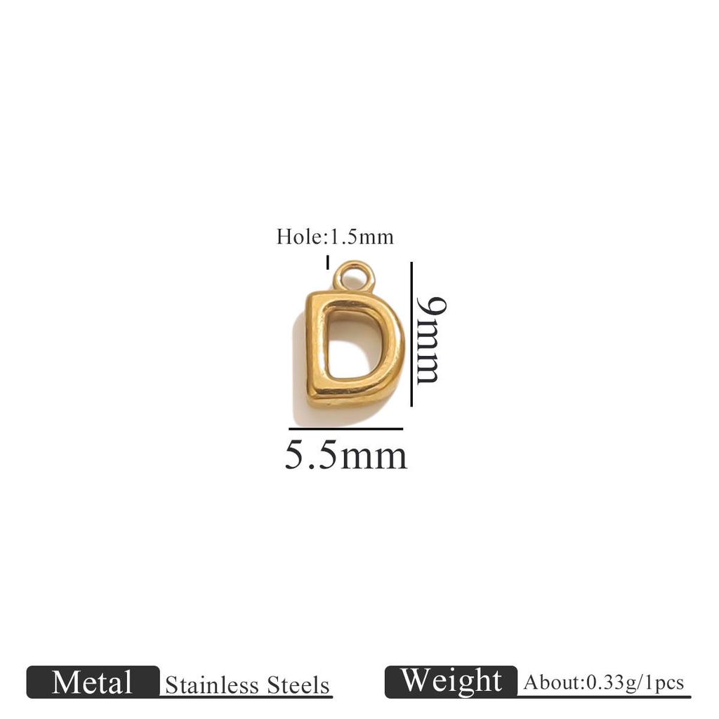 Yori 10pcs/lot Stainless Steel 26 Letters A-Z Mini Ring Letters Diy Handmade Jewelry Making Accessories Wholesale