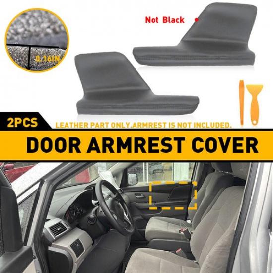 Fits 2011-2017 Odyssey Honda Leather Door Panels Armrest Cover Trim Dark Gray