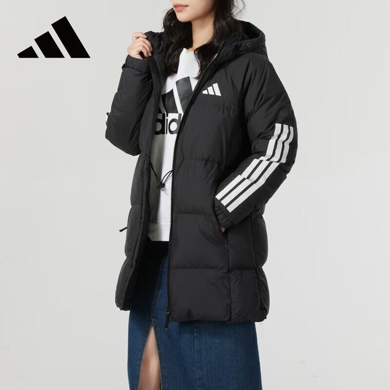 Adidas Women s Long 600-Fill Duck Down Hooded Puffer Jacket XL