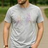 Rainbow Line Two Protogen Furry Robot TShirt Cotton Short Sleeve Neon Futurism Fursona Casual Unisex Graphic Tees