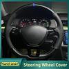 Car Steering Wheel Braid Cover Carbon Fiber Leather For Volkswagen VW Golf 7 Mk7 New Polo Passat B8 Tiguan Sharan Jetta