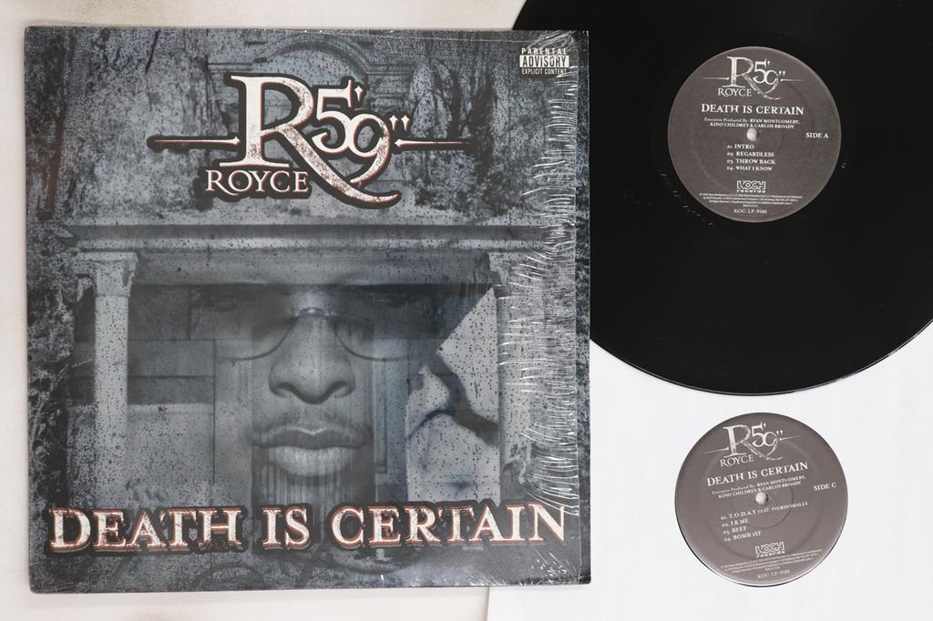 LP Record ROYCE DA 5'9" - Death Is Certain KOCLP9500 Koch 2004 US Rap & Hip-Hop/R&B Used