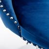 Swivel Velvet Barstools Adjustable Seat Height from 25-33 Inch, Chrome Base Bar Stools with Backs Comfortable Tufted, Set of 2,DE1712BL,Blue