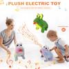 Electric Plush Frog Toy with Sound Movable Tongue Interactive Walking Animal Plushie Musical Stuffed Doll Kids Boys Girls Birthday Gift