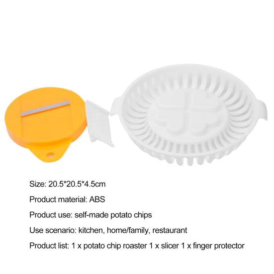 Útil livre de óleo diy compacto saudável lanches caseiros batata chip assado fabricante com cortador para casa bandeja de batatas fritas