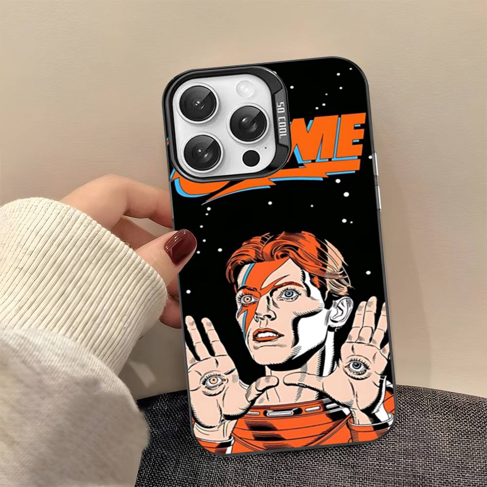 Classic D-DavidS Singer B-BowieS Phone Case For IPhone 17 16 15 14 11 12 13 Pro Max Pro Plus Colored Silver Cover