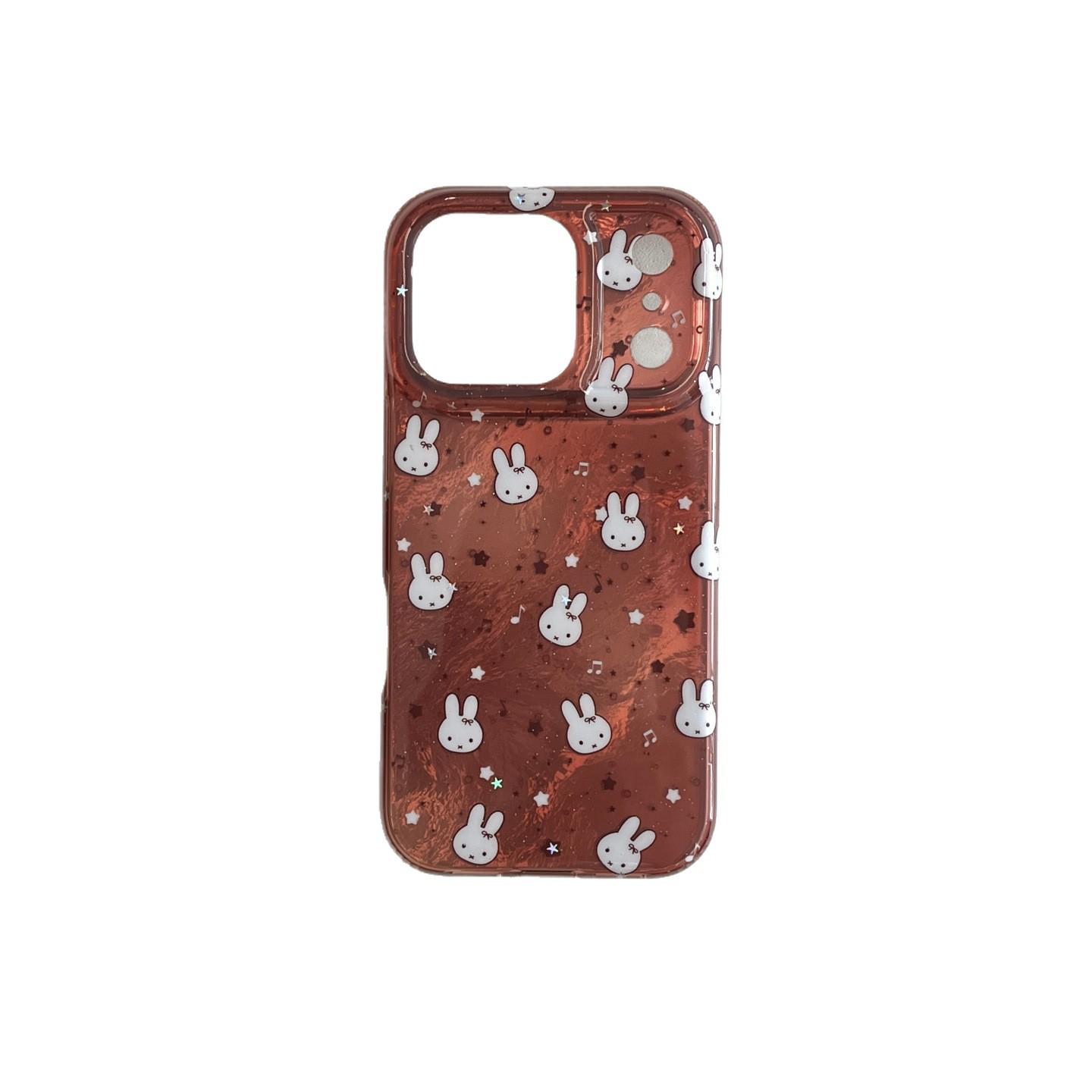 

Brown Miffy Head iPhone Protective Case for 14/15/16/17 Pro Max iPhone 14 Pro