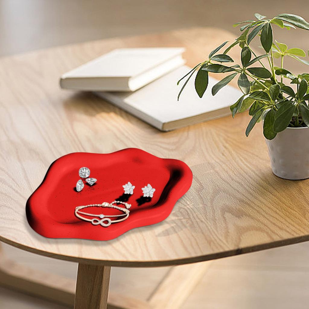 INS Style Cloud Shape Jewelry Dish for Ladies Jewelry Tray Ceramic Plate Exquisite Ornaments Trinket Tray Dish for Birthday Gift