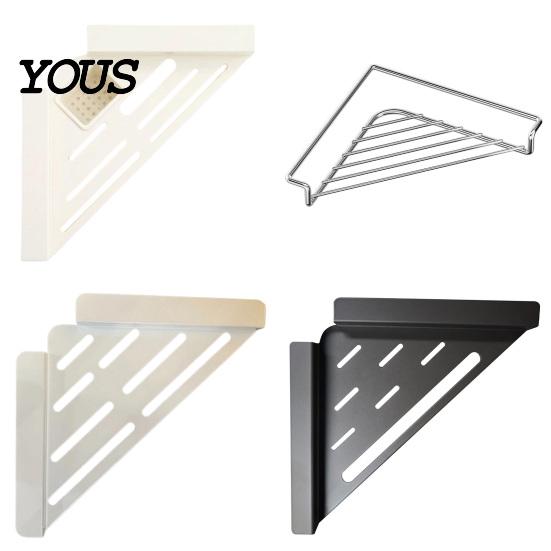 Sink Caddy for Sponges Corner Shelf Triangular Storage Rack, Stainless Steel Hollow Mesh Rack Dish Stable Space Saving Sponge Holder Kitchen