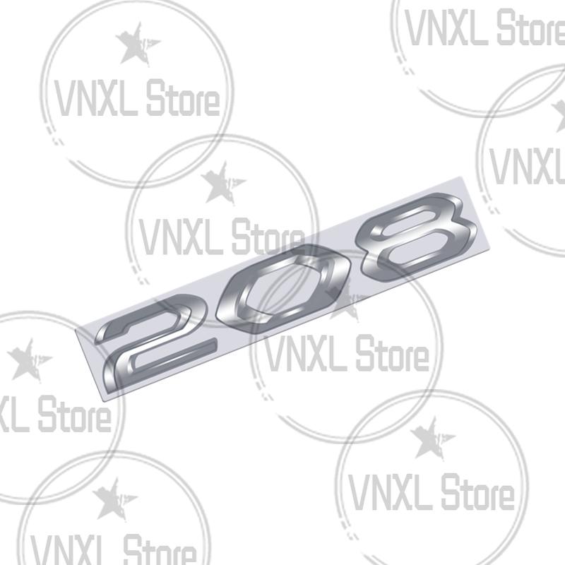 Car-Styling For Peugeot 208 2008 508 5008 308 3008 408 4008 Letter Chrome Silver 3D Metal Stickers Car Trunk Body Auto Decals