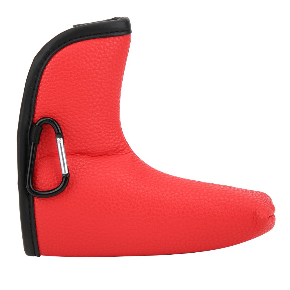 L shape Putter Headcover Slotted Blank PU Waterproof Fabric Thicken Plush  (black )