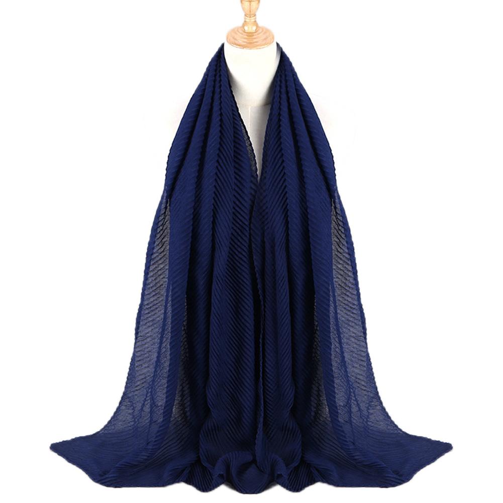 Twill Creased Wrinkle Scarf Cotton and Linen Muslim Headscarf Lady Hood Turban
