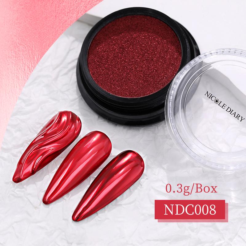 Silver Nail Glitter Powder Metallic Effect Pigment UV Gel Polish Flakes Dust Manicure Decoration Nails Accessories