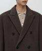 MUSINSA STANDARD Cashmere Blend Daddy Shoulder Double Long Coat [Heather Brown]
