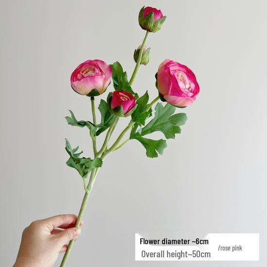 High-Quality Silk Ranunculus, Lotus, and Peony Artificial Flowers for Home Decor or Photography Props