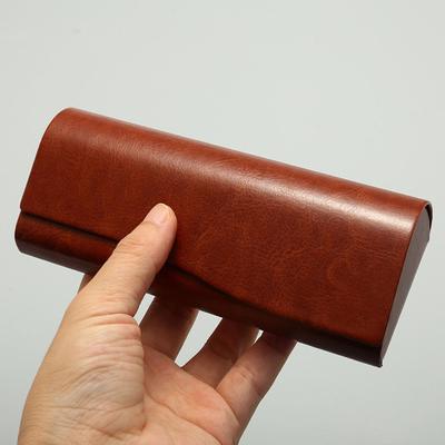Brillenetui aus Leder, modisch, einfarbig, für Sonnenbrillen, Lederetui, Vintage-Brillenetui für Herren