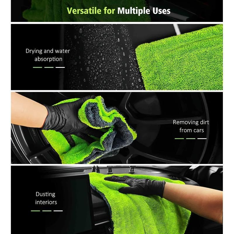 Microfiber Car Drying Towel High Absorbent Double Sided Car Wash Cleaning Cloth for Truck SUV Cleaning