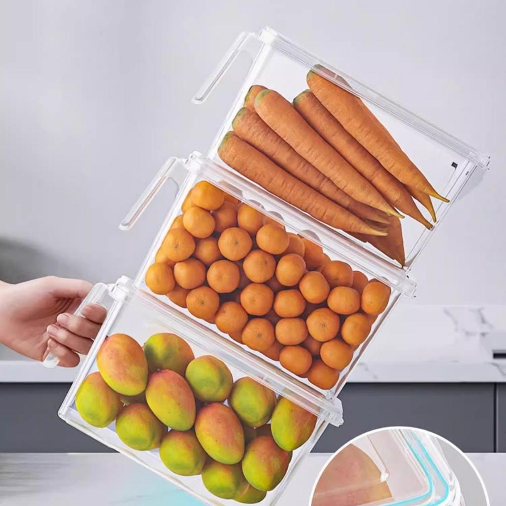 Refrigerator storage box, food grade fresh-keeping box, kitchen vegetable dumpling sorting artifact, special egg storage box for freezing