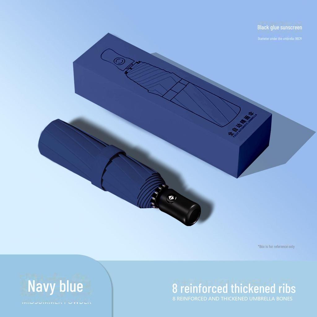 Automated 24-Bone Folding Umbrella, High-Grade Men's Dual-Use for Sun and Rain