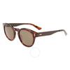 Calvin Klein Brown Oval Unisex Sunglasses Ck21527s 220 50