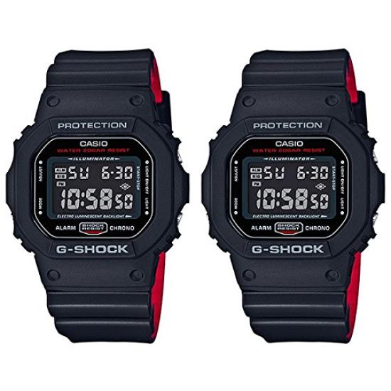 

Casio Denver Digital Watches with Black and Red with Pair Boxes G-Shock Multi-Function (DW-5600HR-1)