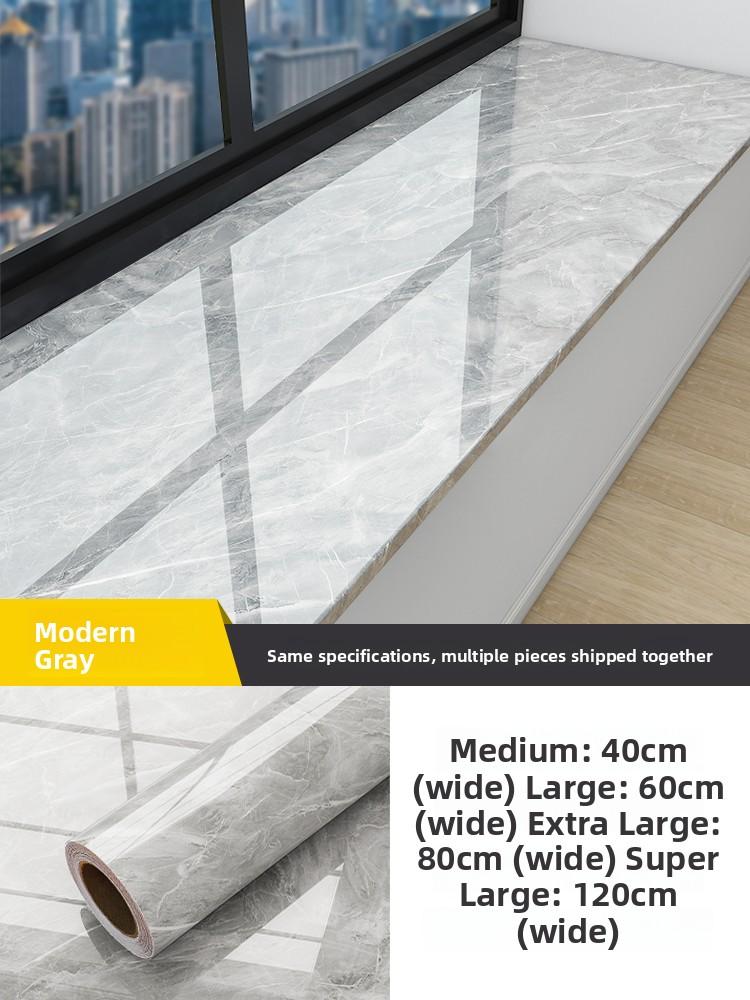 Marble Window  Sticker Thickened Waterproof Sun Protection Bedroom Window Sill Wall Paper Transformation Modern Simple St...